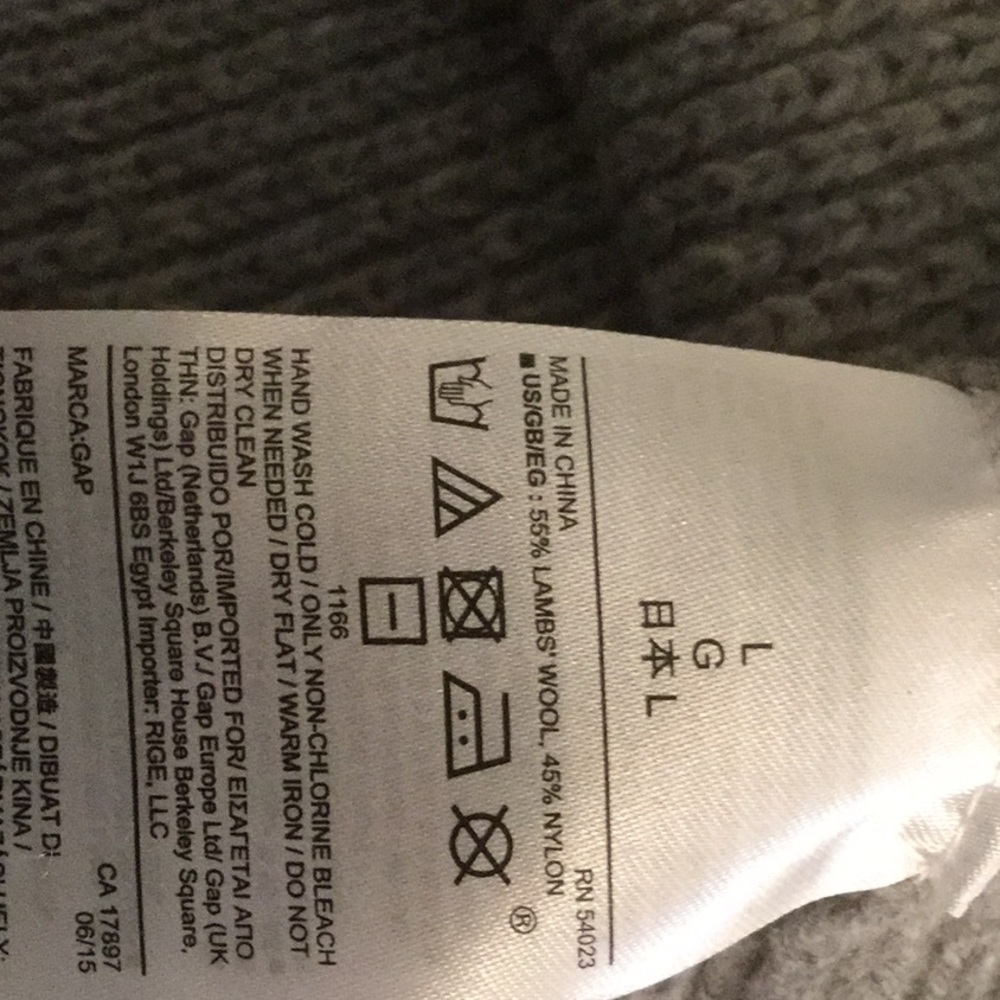 Gray Gap Lambswool Wood Toggle Cardigan Sweater - image 7